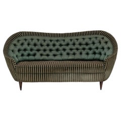 Gio Ponti Style Mid-century Modern Italian Sofa for Casa e Giardino, 1940s