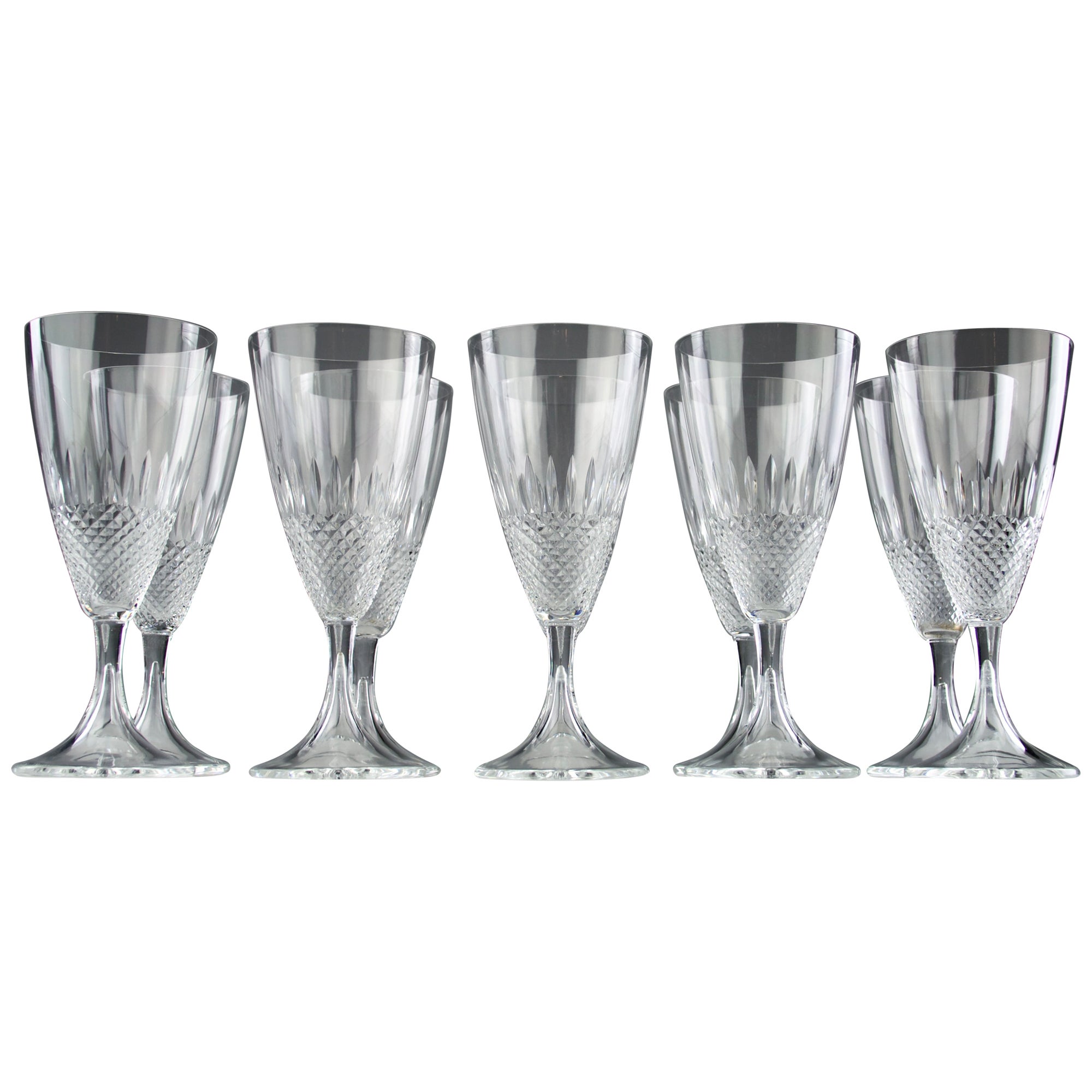Lalique, Copas de Champán Modelo "Chinon" (10 piezas), Francia Años 70