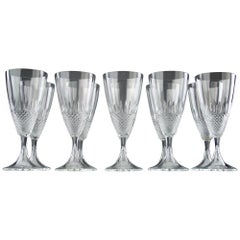 Lalique, Copas de Champán Modelo "Chinon" (10 piezas), Francia Años 70