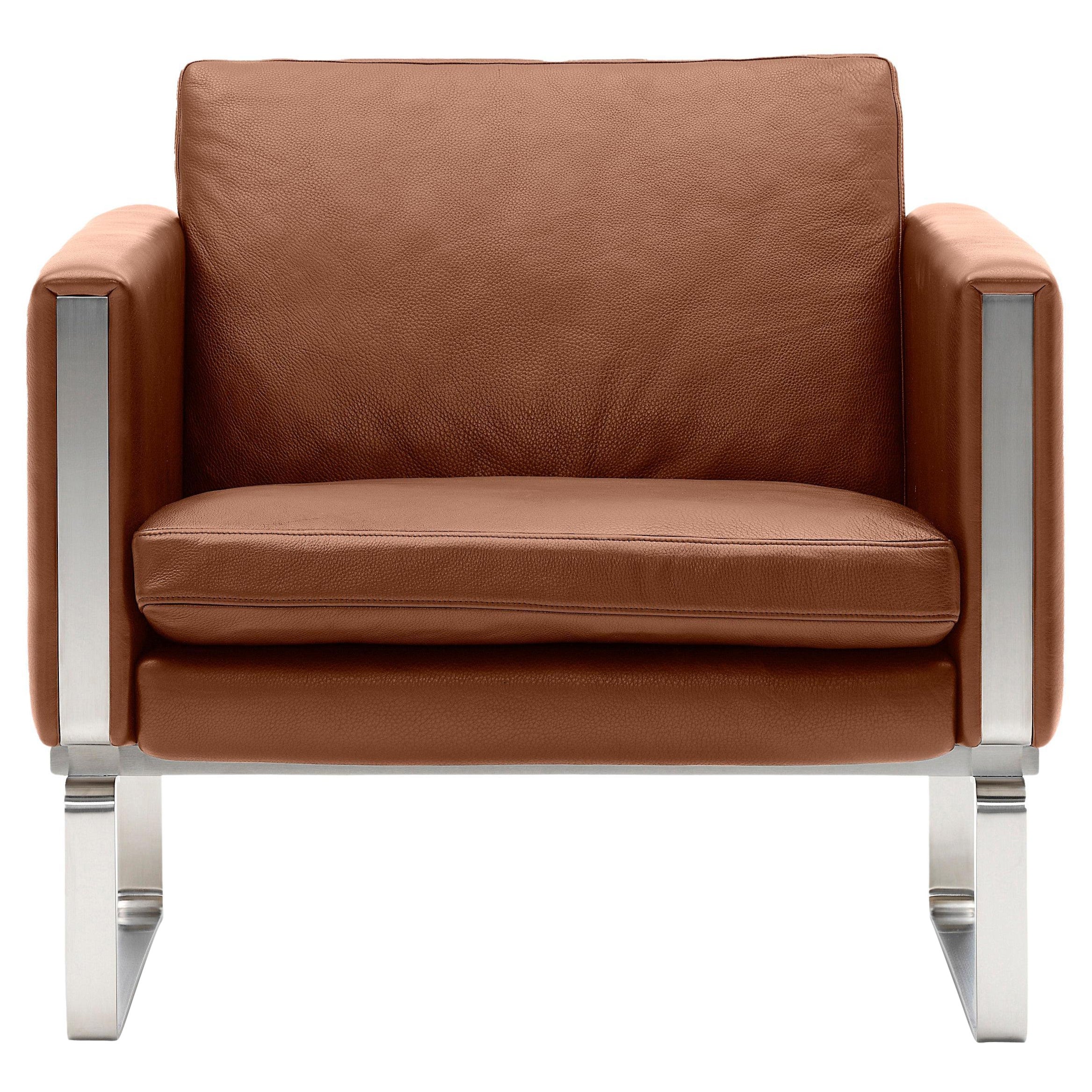 Hans J Wegner 'CH101' Lounge Chair in Thor Leather for Carl Hansen & Son