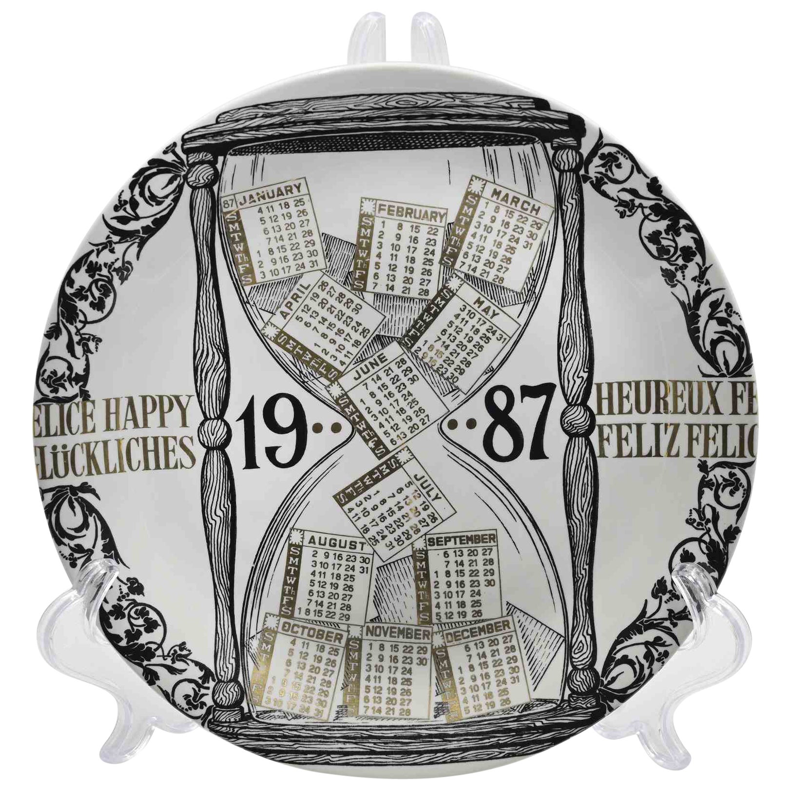 Happy 1987 - Calendario di Piero Fornasetti, 1987