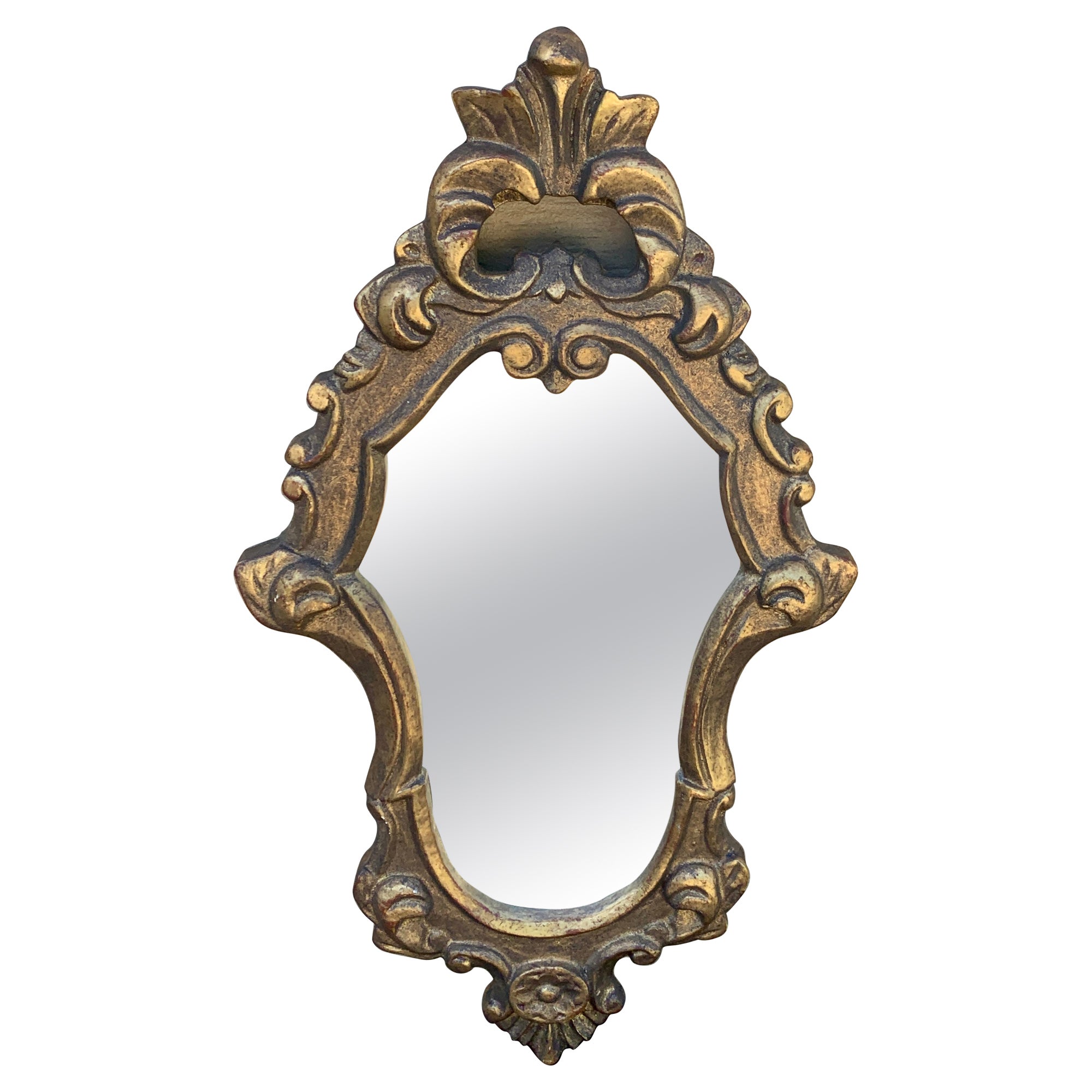 Italienischer Rokoko Neoklassisch Barock Vergoldetes Wood Wood Wandspiegel