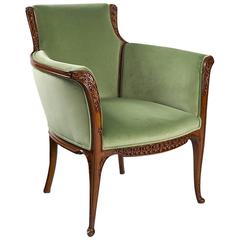 French Art Nouveau Armchair by Louis Majorelle