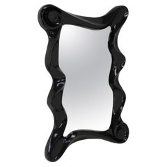 1980s Large Fiber glass Wall Mirror , Italy