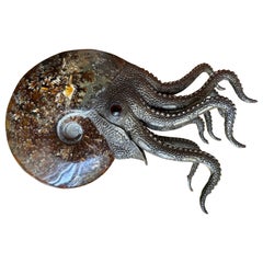 Fossilized Ammonite Sculpture Paperweight