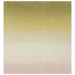 Rug & Kilim’s Custom Ombre Rug Design in Chartreuse and Light Pink Hues