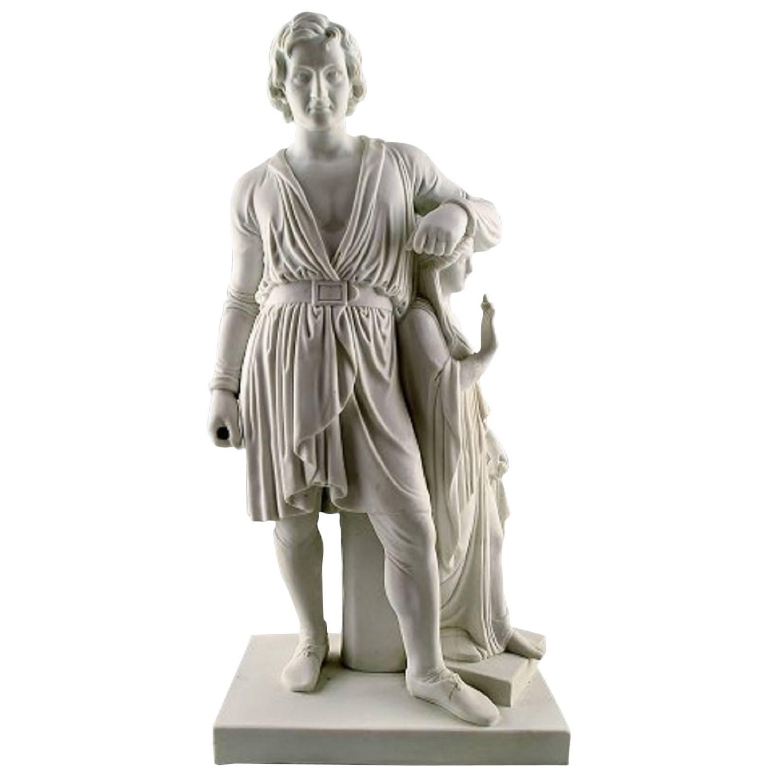 Antique Bing 
Grondahl Parian Figure of the Danish Sculptor Thorvaldsen