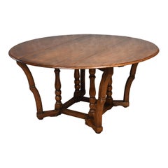 Large oak gateleg table