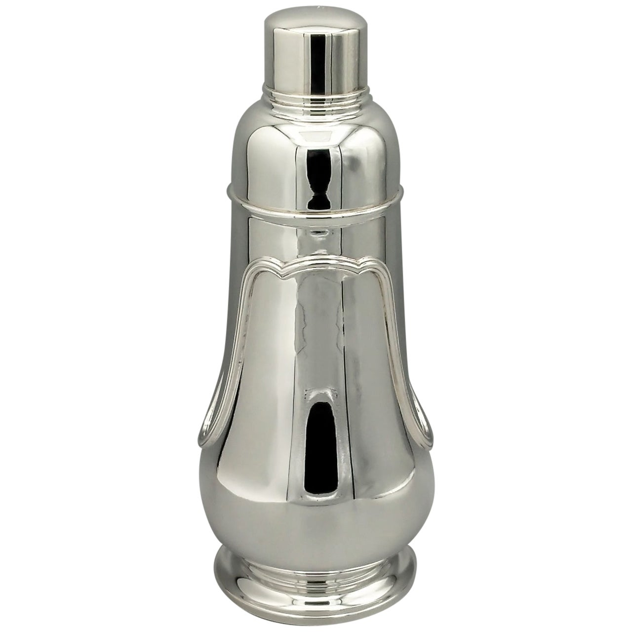 Coctelera 800 de plata maciza italiana del siglo XX