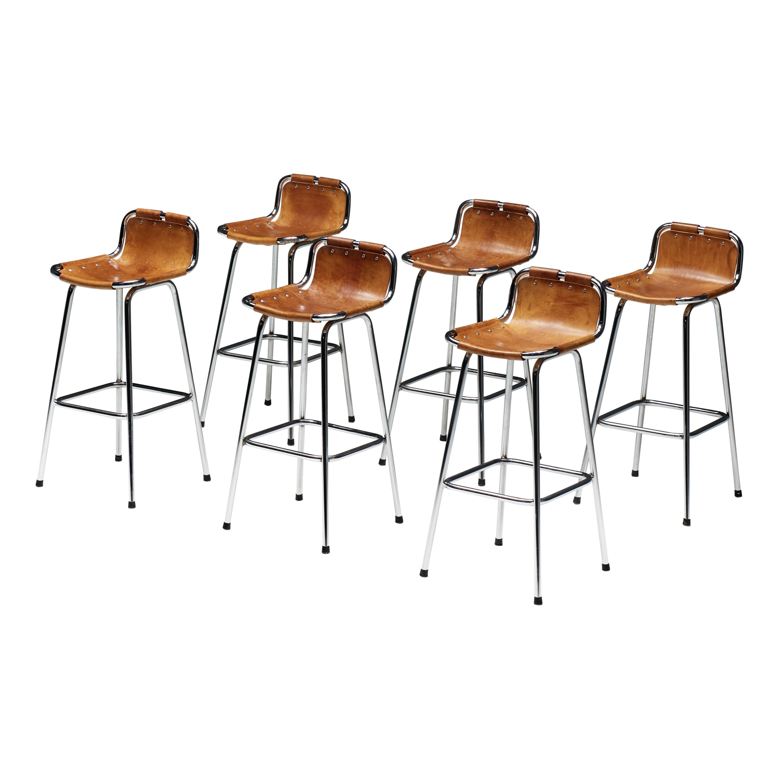 Tabourets de bar par Charlotte Perriand pour Les Arcs, France, années 1960