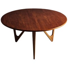 Modernistischer Couchtisch aus Teak und Buche von Kurt Østervig für Jason, Dänemark, 1950er Jahre