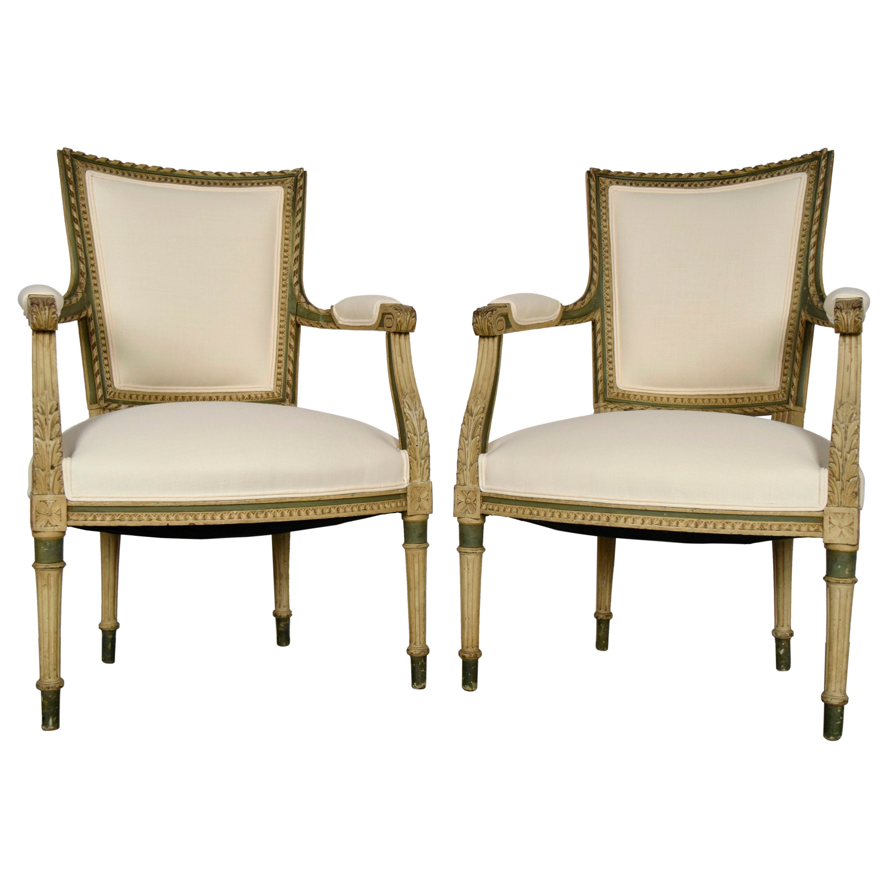 HandPainted, French Armchair For Sale at 1stDibs