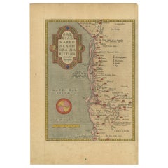 Exquisite 1580 Ortelius Map of the Narbonne Coastal Region, France