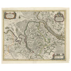 Johannes Janssonius' Karte des Herzogtums Bremen aus dem 17. Jahrhundert in Deutschland