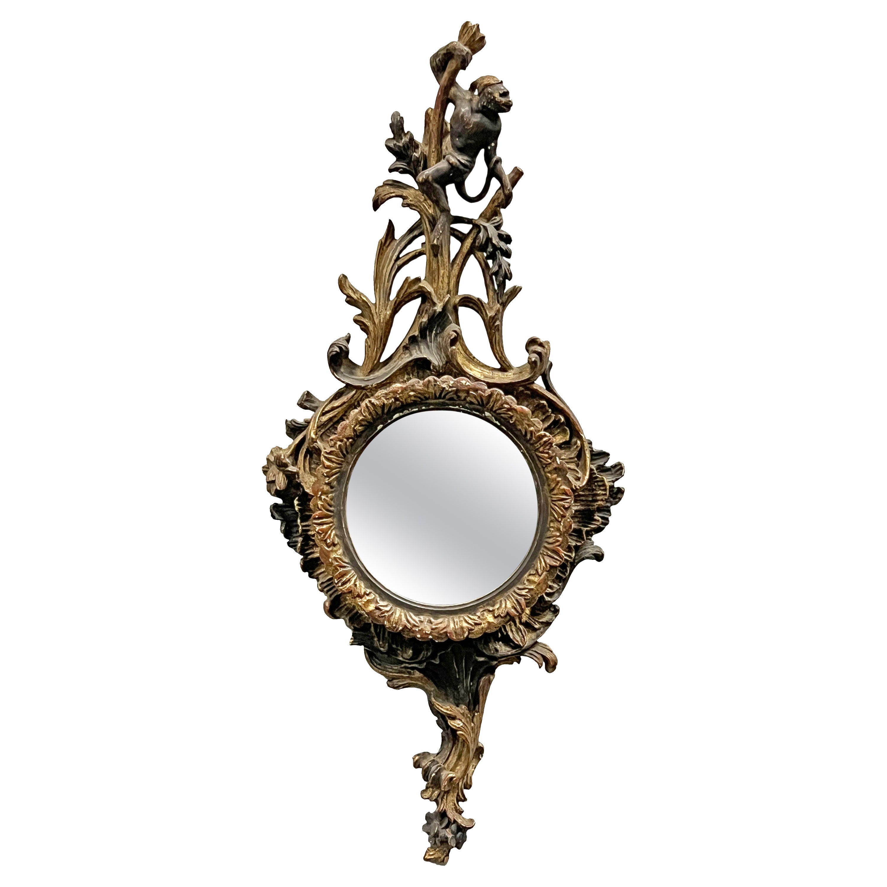 Espejo Decorativo Francés de Madera Tallada, Principios del S. XIX
