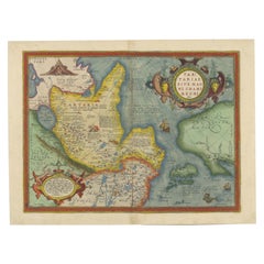 1573 Ortelius Map: First to Name California, Spanning Tartary to North America