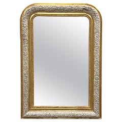 French Louis Philippe Style Gold And Silver Gilt Mirror