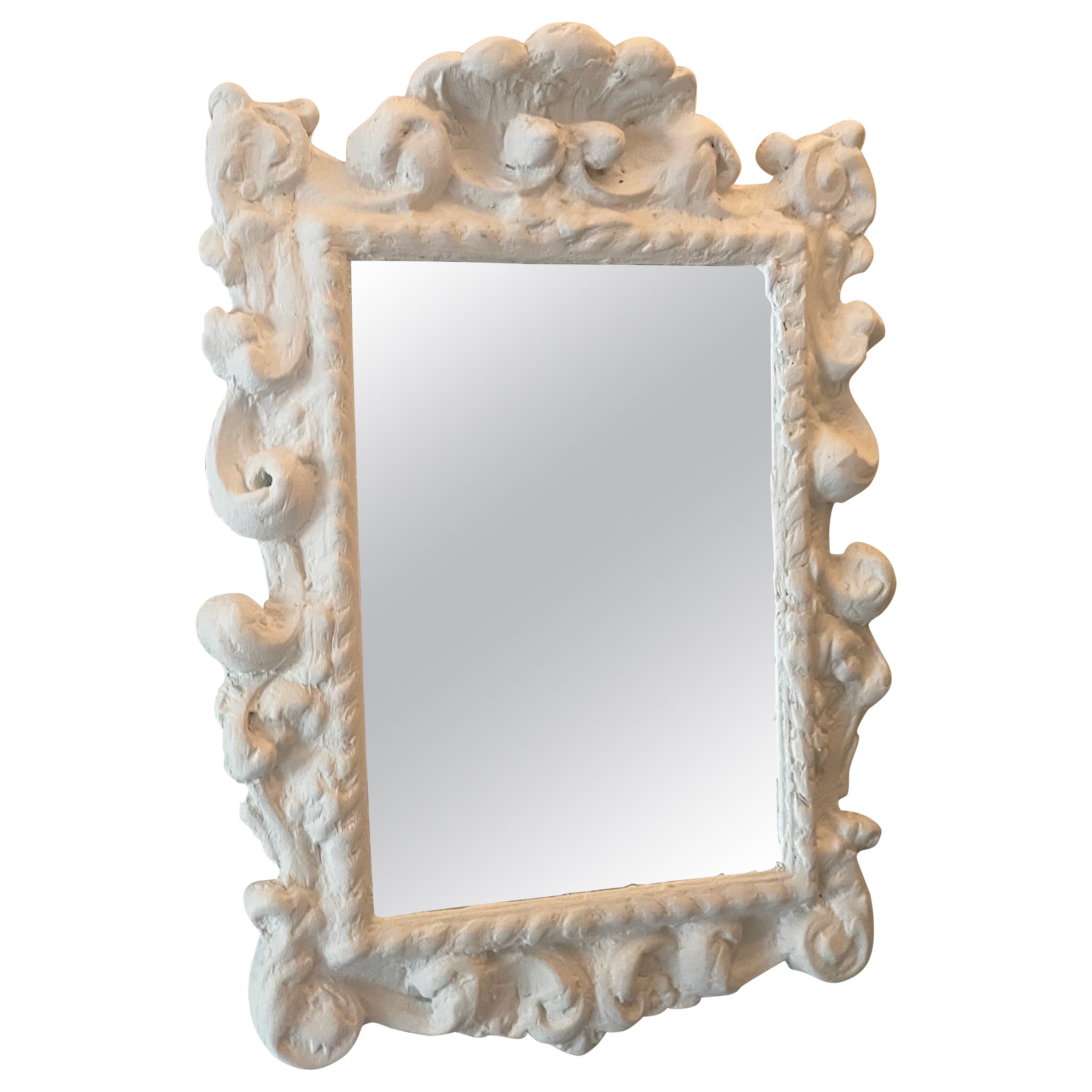 Baroque Plaster Mirror In the style of Serge Roche- France 1950.