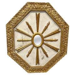 Vintage Custom Made Italian Sunburst Mirror and Wall Art, Gold Gilt