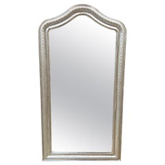 Espejo francés dorado de plata estilo Louis Philippe