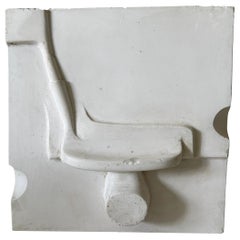 Vintage Club Putter Production Mold in gesso Scultura astratta