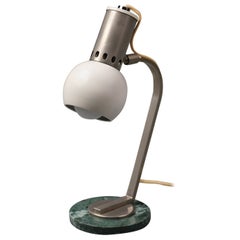 Mid-Century Italian Table Lamp with Green Marble Base , 1950s