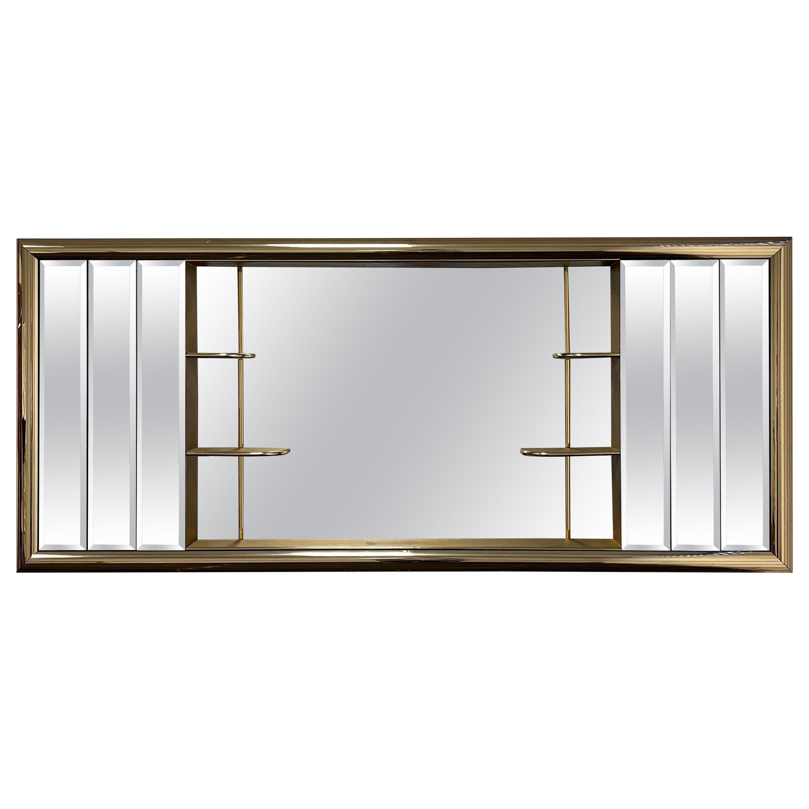 Mid Century Jon Gilmore Style Shadowbox Display Mirror For Sale