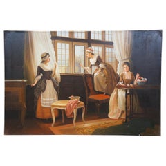 Fair Deceivers Parlor Damen Ölgemälde nach Charles Haigh Holz 36"
