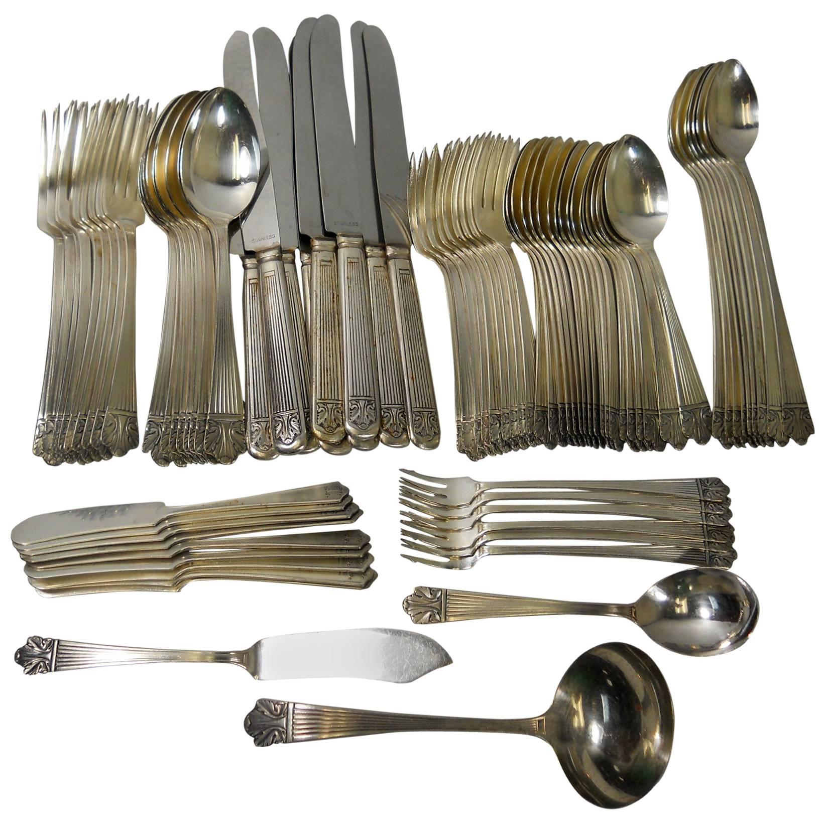 Queen Esther Silverplate Lady Esther 1935 81-Piece Set Service for Nine