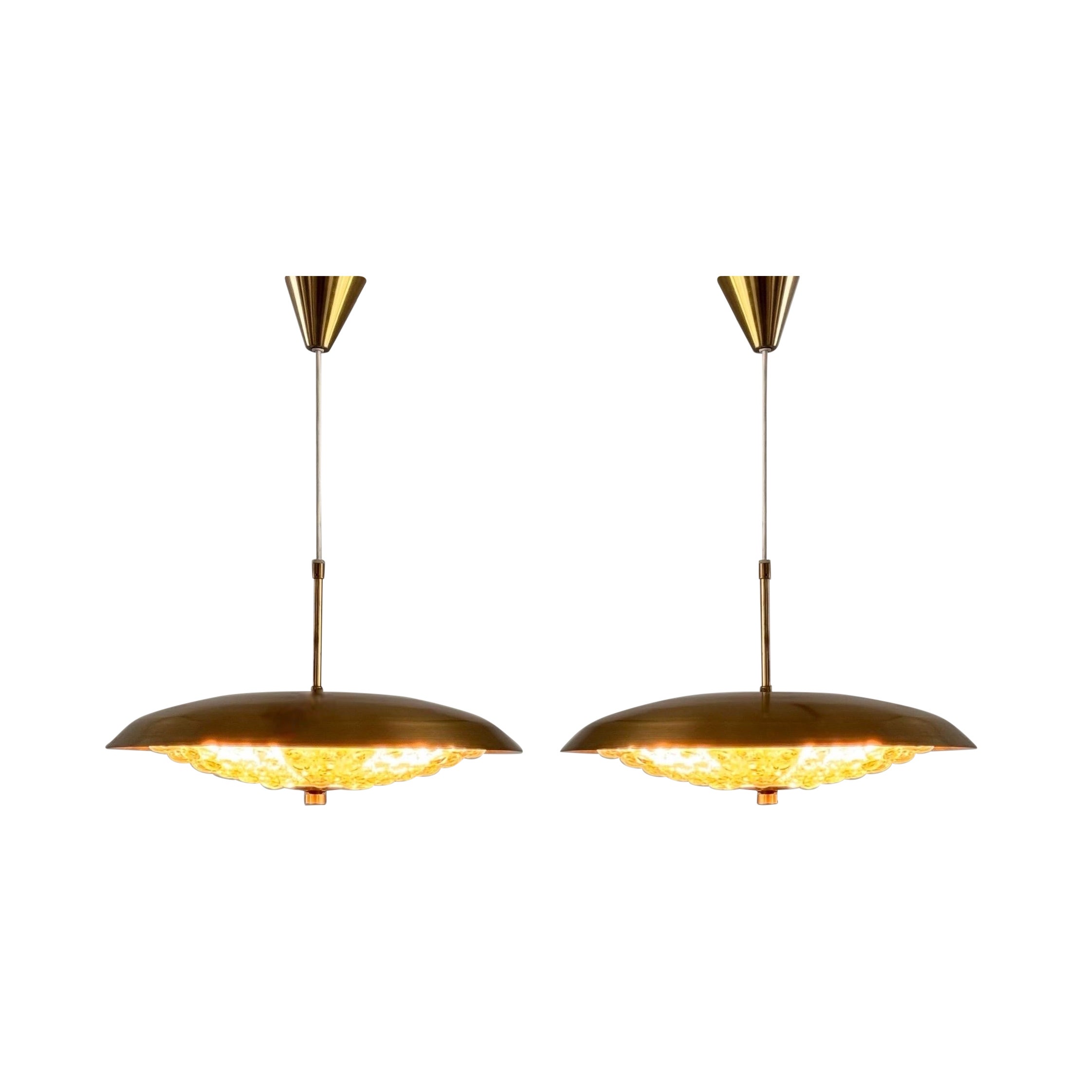 Carl Fagerlund Pendant Chandeliers for Lyfa, Denmark, 1970s