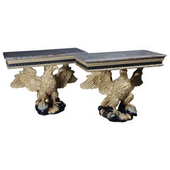 Pair of Magnificent Eagle Consoles Designed by William Kent