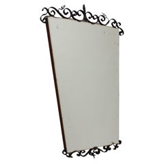 1950er Jahre Großer Wandspiegel aus Glas, Tschechoslowakei