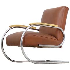 Antique Tubax Easy Chair Bauhaus 1920 Steel Tube Lounge Chair Breuer Art Deco
