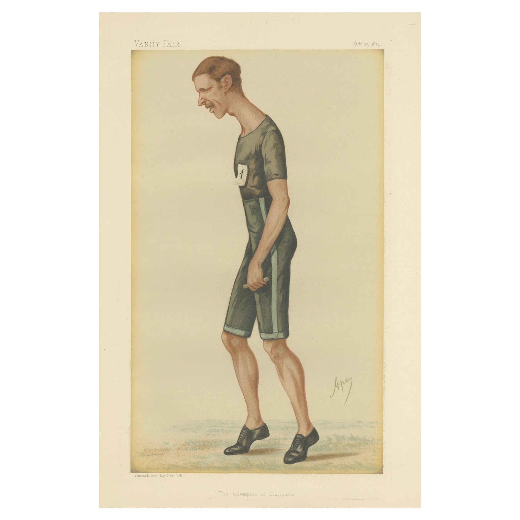 La foulée d'un Champion : The Timeless Caricature Walter George, Vanity Fair 1884