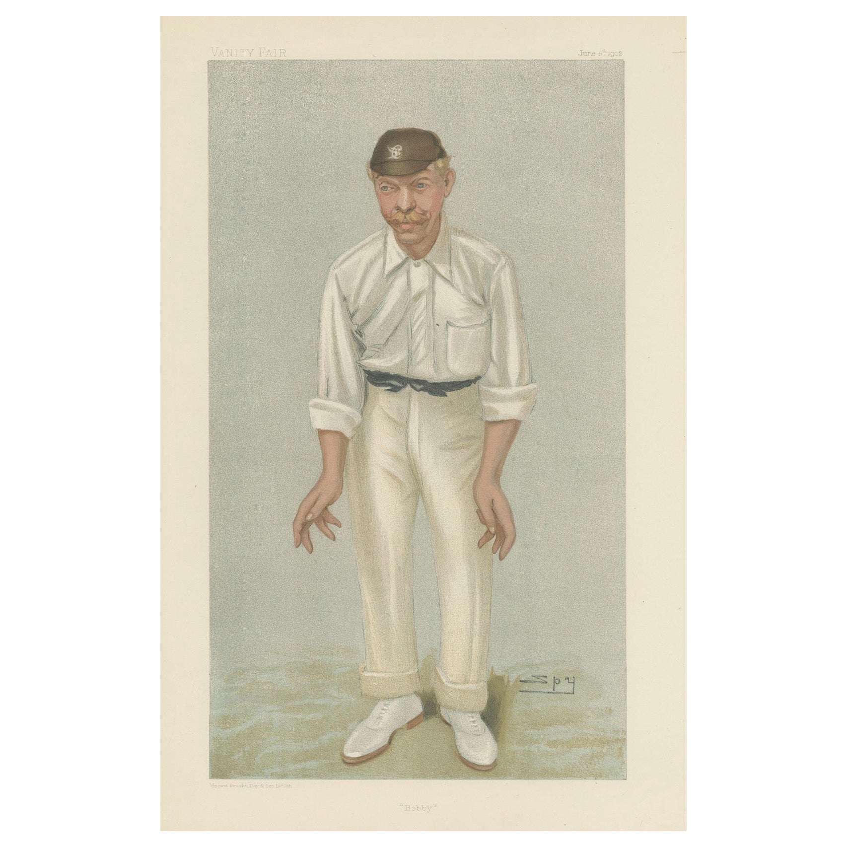 Il battitore stabile: Robert 'Bobby' Abel in Vanity Fair 1902 di 'Spy'