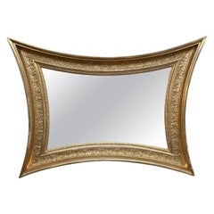 Antiguo espejo de pared neo rococó del siglo XVIII