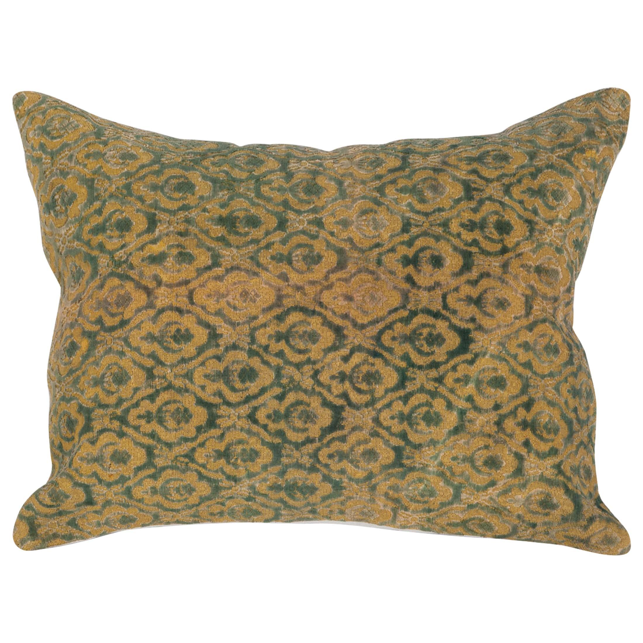 Early 20th Century Central Asian Cut Velvet Pillow