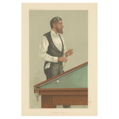 Elegance at Play: John Roberts Jr., Billiards Virtuoso, Vanity Fair 1885 by Spy