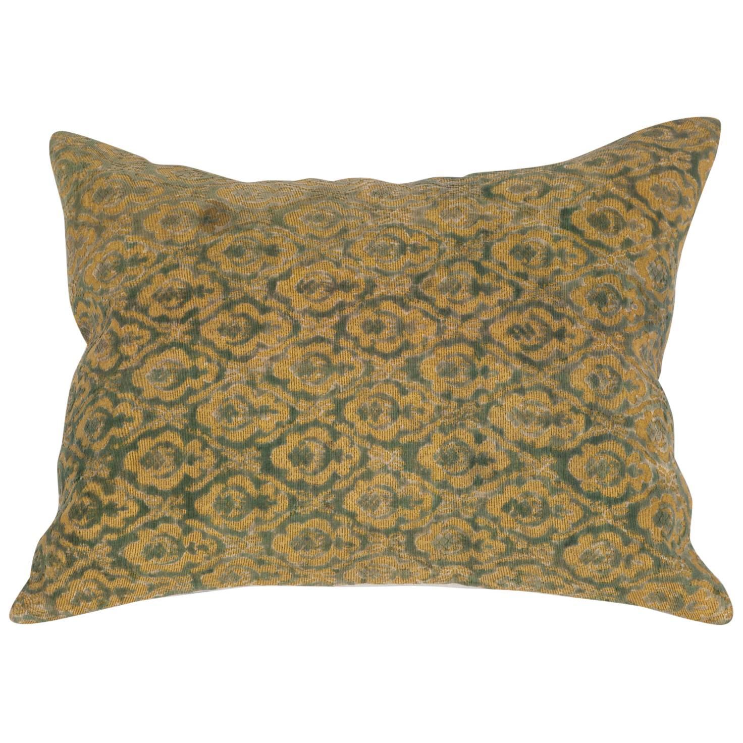 Early 20th Century Central Asian Cut Velvet pillow