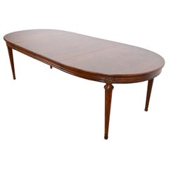 Henredon French Regency Louis XVI Walnut Extension Dining Table, Refinished