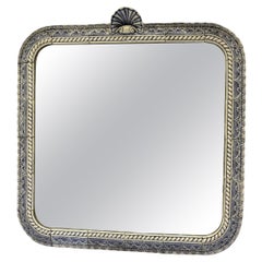 Antique Blue and White Porcelain Mirror