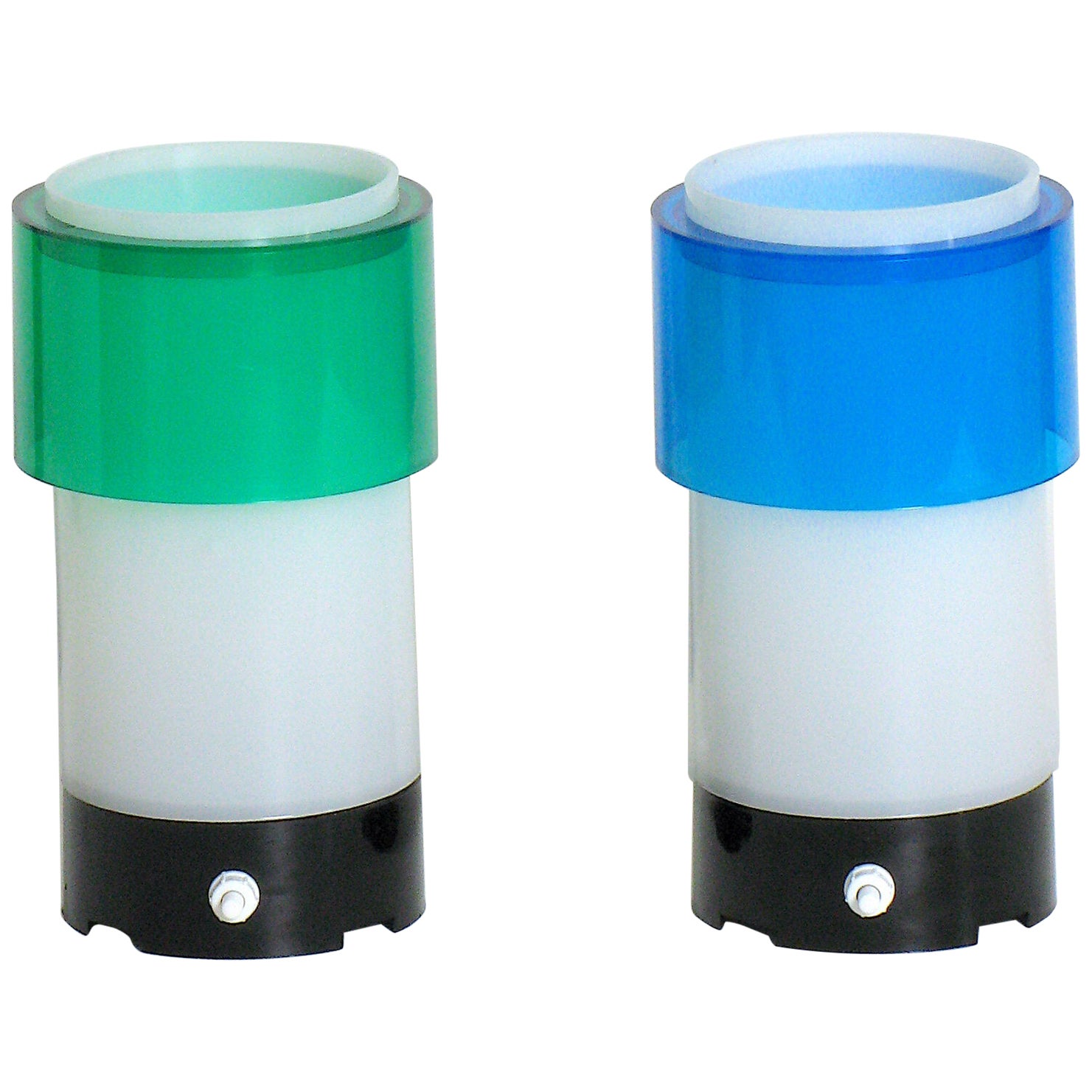 French Perspex Table Lamps