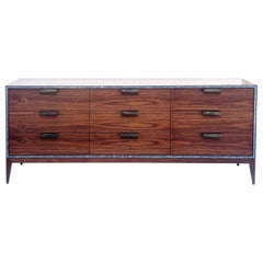 Modern Milano Chest of Nine Drawers in Walnut by Ercole Home
