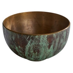 Axel Salto, Bowl, Bronze, Denmark, 1950