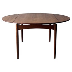 Mid-Century Rectangular to Circular Expanding Dining Table by Svend Madsen