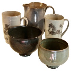 Cinq Pieces de Poterie Scheier