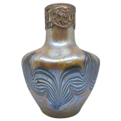 Antique Jugendstil LOETZ Vase Austria ca. 1900 Iridescent Blown Glass Franz Hofstoetter