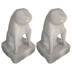 China Pair Monumental Stone Tigers, Qing period 1750-1850