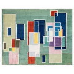 Tappeto Doris Leslie Blau Art Deco di Mario Radice (firmato MRADICE)