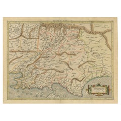 Ancient Course of the Ganges: A First Ptolemaic Map of India by Mercator, c.1584